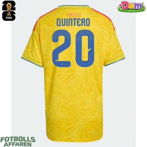 Colombia Juan Fernando Quintero #20 Hemmatröja Kvinnor VM 2026 Kortärmad